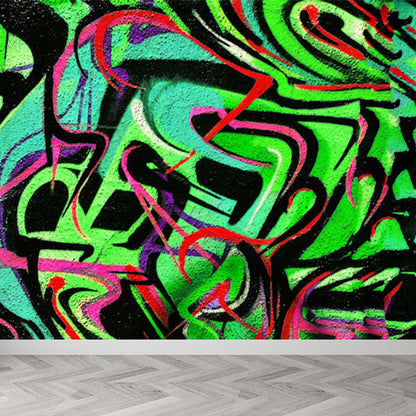 Landscape Mural Decal Modern Decorative Living Room Wall Covering, Custom Printed Green Clearhalo 'Wall Decor' 'Wall Mural' 1885299