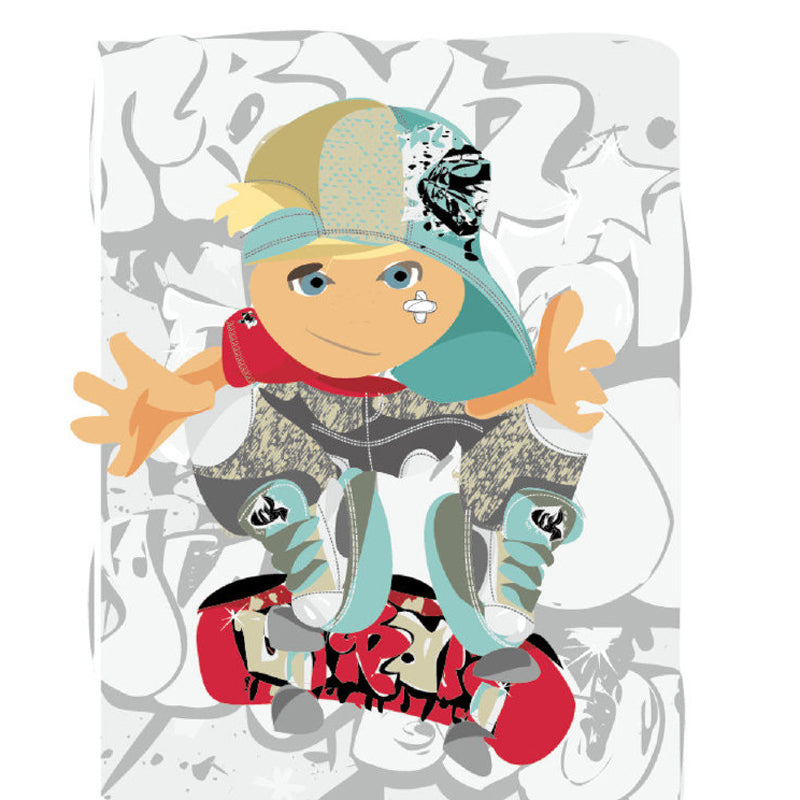 Extra Large Graffiti Mural Light Color Non-Woven Wall Art for Indoor Decor, Customised Clearhalo 'Wall Decor' 'Wall Mural' 1885342