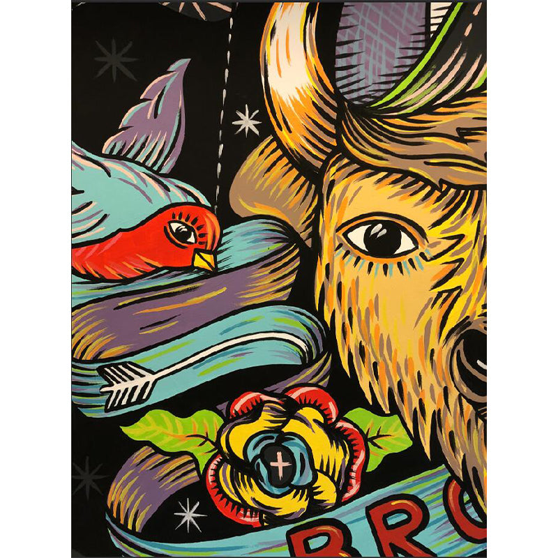 Extra Large Graffiti Mural Light Color Non-Woven Wall Art for Indoor Decor, Customised Clearhalo 'Wall Decor' 'Wall Mural' 1885352