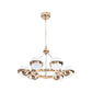 Stunning Ring Hanging Lamp with Orb Frosted Glass Shade 6/9 Lights Metal Chandelier in Gold for Hotel Clearhalo 'Ceiling Lights' 'Chandeliers' 'Modern Chandeliers' 'Modern' Lighting' 188567