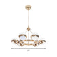 Stunning Ring Hanging Lamp with Orb Frosted Glass Shade 6/9 Lights Metal Chandelier in Gold for Hotel Clearhalo 'Ceiling Lights' 'Chandeliers' 'Modern Chandeliers' 'Modern' Lighting' 188568