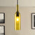 Red/Yellow Bottle Shade Hanging Lighting Industrial Glass 1 Head Dining Room Suspended Lamp Yellow Clearhalo 'Ceiling Lights' 'Glass shade' 'Glass' 'Industrial Pendants' 'Industrial' 'Middle Century Pendants' 'Pendant Lights' 'Pendants' 'Tiffany' Lighting' 1885807