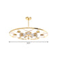 Gold Ring Bare Bulb Chandelier 16 Lights Post Modern Metallic Ceiling Light Fixture Clearhalo 'Ceiling Lights' 'Chandeliers' 'Modern Chandeliers' 'Modern' Lighting' 1885860