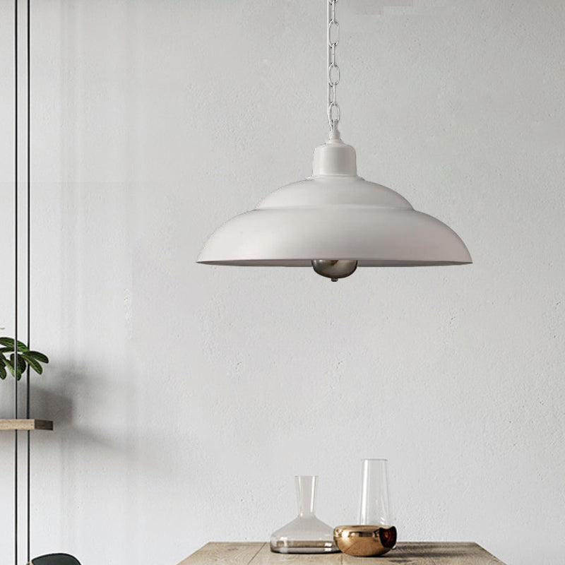 1 Light Hanging Lamp Vintage Style Double Bubble Metallic Suspension Lamp in Red/White for Coffee Shop Clearhalo 'Art Deco Pendants' 'Cast Iron' 'Ceiling Lights' 'Ceramic' 'Crystal' 'Industrial Pendants' 'Industrial' 'Metal' 'Middle Century Pendants' 'Pendant Lights' 'Pendants' 'Tiffany' Lighting' 1885987