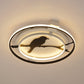 Bathroom Bedroom Bird Ceiling Mount Light Acrylic Ceiling Lamp in Black Finish Clearhalo 'Ceiling Lights' 'Close To Ceiling Lights' 'Close to ceiling' 'Flush mount' Lighting' 188610
