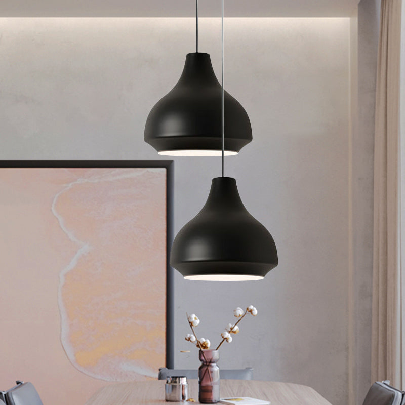Gourd Hanging Lighting Contemporary Metal 1 Light Grey/Black/Yellow Pendant Ceiling Light Clearhalo 'Ceiling Lights' 'Modern Pendants' 'Modern' 'Pendant Lights' 'Pendants' Lighting' 1886246