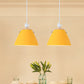 Tapered Hanging Lighting Contemporary Metal 1 Light Grey/White/Yellow Pendant Ceiling Light Clearhalo 'Ceiling Lights' 'Modern Pendants' 'Modern' 'Pendant Lights' 'Pendants' Lighting' 1886297