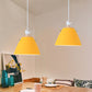Tapered Hanging Lighting Contemporary Metal 1 Light Grey/White/Yellow Pendant Ceiling Light Clearhalo 'Ceiling Lights' 'Modern Pendants' 'Modern' 'Pendant Lights' 'Pendants' Lighting' 1886298