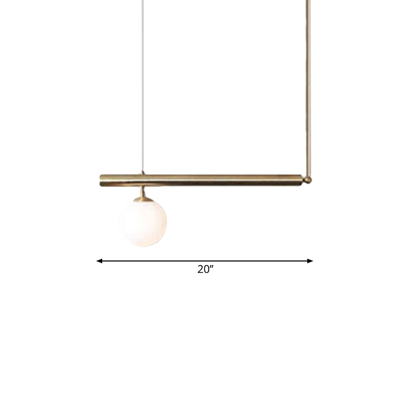 Post Modern Bubble Shade Linear Chandelier Glass Shade Gold Finish Hanging Lamp for Dining Room Clearhalo 'Ceiling Lights' 'Island Lights' Lighting' 1886412