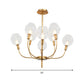 Clear Glass Bud Shade Pendant Light Restaurant Foyer Contemporary Chandelier in Gold Clearhalo 'Ceiling Lights' 'Chandeliers' 'Modern Chandeliers' 'Modern' Lighting' 188691