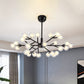 Black Branching Chandelier Pendant Light Modern Nordic Style 25/30/45 Lights Metal Hanging Light with Clear Glass Ball Shade 30 Black Clearhalo 'Ceiling Lights' 'Chandeliers' 'Modern Chandeliers' 'Modern' Lighting' 1886921