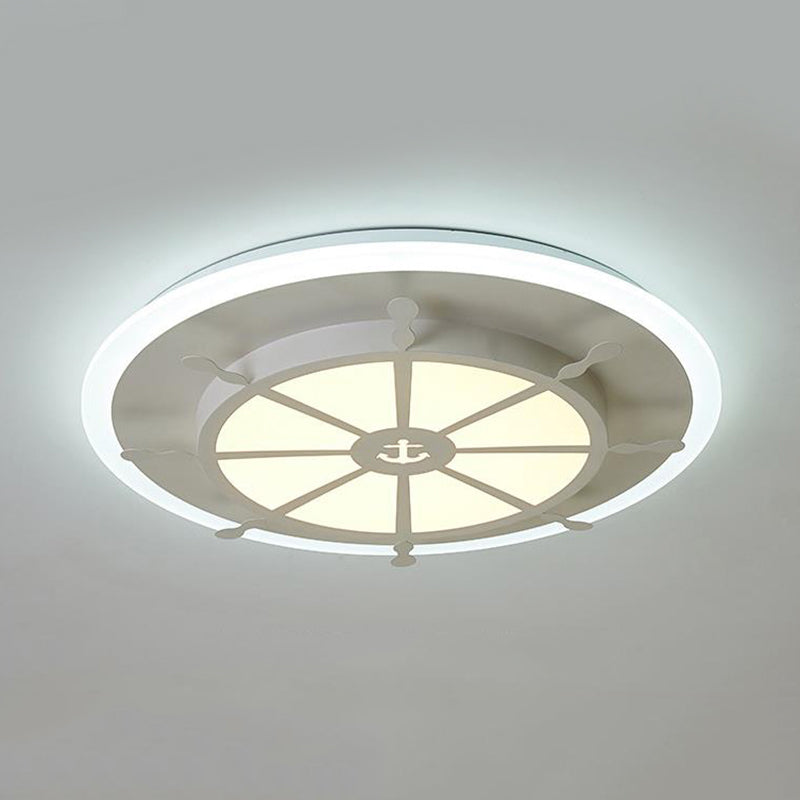 Compass Table Light Metal Compass Flush Mount Light Dining Room Nautical Style Ceiling Lamp ...
