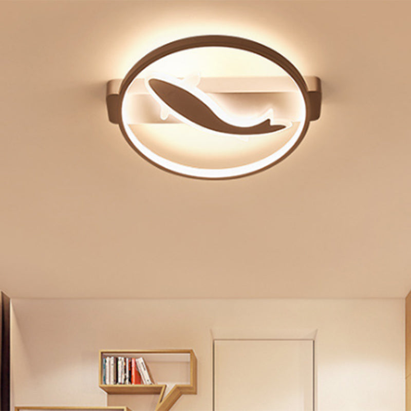 Acrylic Fish Shaped Ceiling Mount Light Modern Stylish Ceiling Lamp in White for Kitchen Clearhalo 'Ceiling Lights' 'Close To Ceiling Lights' 'Close to ceiling' 'Flush mount' Lighting' 188836