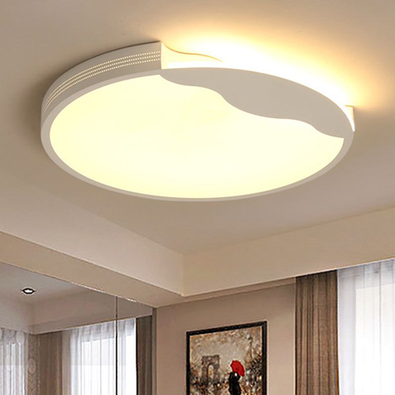 Dining Room Incomplete Flush Ceiling Light Acrylic Contemporary White Ceiling Fixture Clearhalo 'Ceiling Lights' 'Close To Ceiling Lights' 'Close to ceiling' 'Flush mount' Lighting' 188847