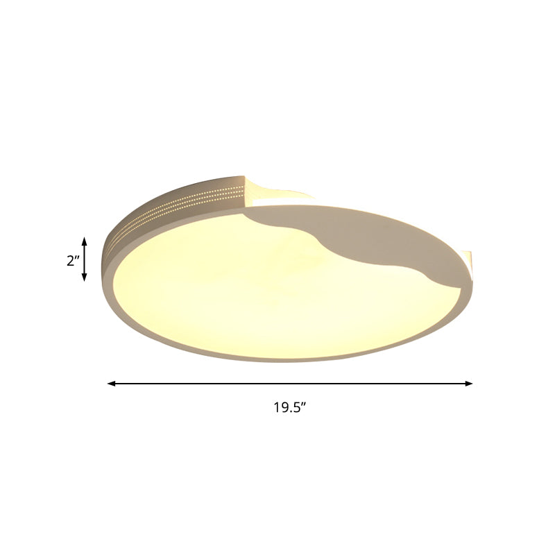 Dining Room Incomplete Flush Ceiling Light Acrylic Contemporary White Ceiling Fixture Clearhalo 'Ceiling Lights' 'Close To Ceiling Lights' 'Close to ceiling' 'Flush mount' Lighting' 188850