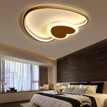 White Heart Shaped Ceiling Lamp Modern Stylish Acrylic Ceiling Mount Light for Dining Room White Clearhalo 'Ceiling Lights' 'Close To Ceiling Lights' 'Close to ceiling' 'Flush mount' Lighting' 188980