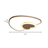 White Heart Shaped Ceiling Lamp Modern Stylish Acrylic Ceiling Mount Light for Dining Room Clearhalo 'Ceiling Lights' 'Close To Ceiling Lights' 'Close to ceiling' 'Flush mount' Lighting' 188984