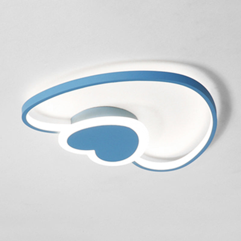 Heart Shape Flush Mount Light Nordic Style Metal Ceiling Light for Baby Room Kitchen Clearhalo 'Ceiling Lights' 'Close To Ceiling Lights' 'Close to ceiling' 'Flush mount' Lighting' 189009