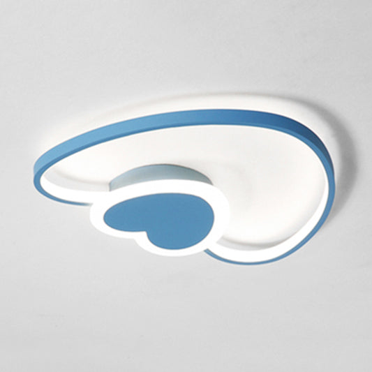 Heart Shape Flush Mount Light Nordic Style Metal Ceiling Light for Baby Room Kitchen Clearhalo 'Ceiling Lights' 'Close To Ceiling Lights' 'Close to ceiling' 'Flush mount' Lighting' 189009