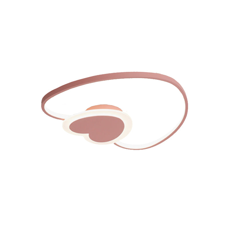 Heart Shape Flush Mount Light Nordic Style Metal Ceiling Light for Baby Room Kitchen Clearhalo 'Ceiling Lights' 'Close To Ceiling Lights' 'Close to ceiling' 'Flush mount' Lighting' 189013