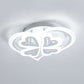 Romantic Heart Ceiling Mount Light Acrylic Flush Light in White for Adult Child Bedroom Clearhalo 'Ceiling Lights' 'Close To Ceiling Lights' 'Close to ceiling' 'Flush mount' Lighting' 189042