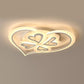 Romantic Heart Ceiling Mount Light Acrylic Flush Light in White for Adult Child Bedroom Clearhalo 'Ceiling Lights' 'Close To Ceiling Lights' 'Close to ceiling' 'Flush mount' Lighting' 189043