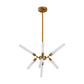 Contemporary Spark Shape Hanging Light 8 Lights Metal Chandelier for Bedroom Cloth Shop Clearhalo 'Ceiling Lights' 'Chandeliers' 'Modern Chandeliers' 'Modern' Lighting' 189052