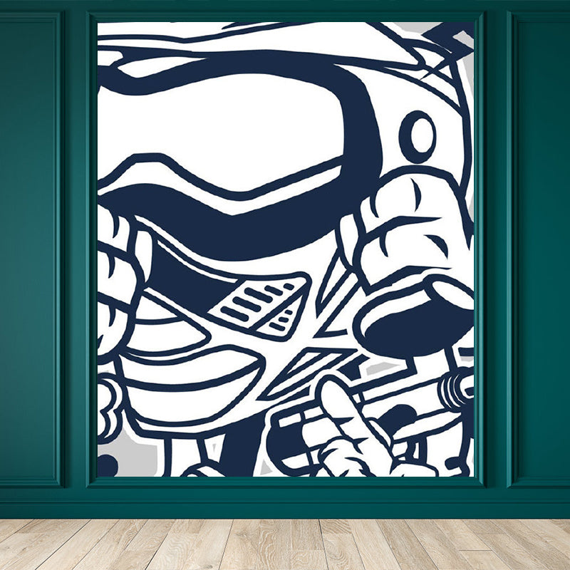 Light Color Art Pattern Mural Decal for Decoration Modern Living Room Wall Decor White Clearhalo 'Wall Decor' 'Wall Mural' 1890541