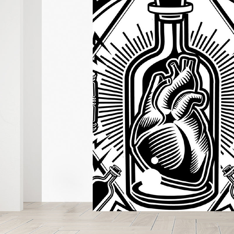 Light Color Art Pattern Mural Decal for Decoration Modern Living Room Wall Decor Light Gray Clearhalo 'Wall Decor' 'Wall Mural' 1890546