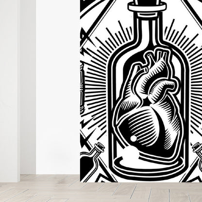 Light Color Art Pattern Mural Decal for Decoration Modern Living Room Wall Decor Light Gray Clearhalo 'Wall Decor' 'Wall Mural' 1890546