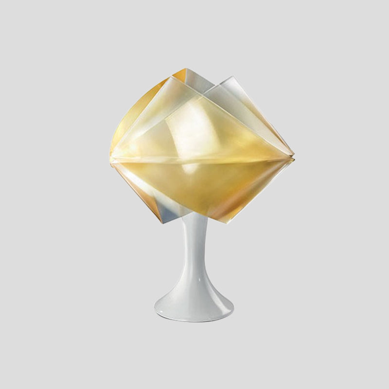 Purple/Yellow Roll Nightstand Light Simple Style 1 Bulb Iron Night Table Lighting with Base for Living Room Clearhalo 'Lamps' 'Table Lamps' Lighting' 1890582