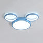 Mouse Kids Bedroom Flush Mount Light Acrylic Nordic Style Candy Colored Ceiling Lamp Blue White Clearhalo 'Ceiling Lights' 'Close To Ceiling Lights' 'Close to ceiling' 'Flush mount' Lighting' 189095