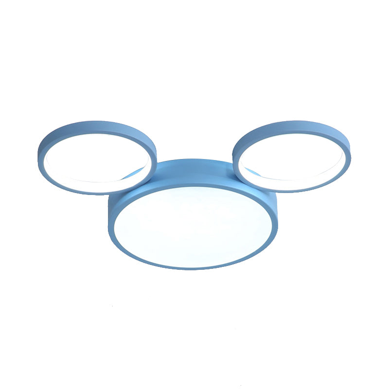 Mouse Kids Bedroom Flush Mount Light Acrylic Nordic Style Candy Colored Ceiling Lamp Clearhalo 'Ceiling Lights' 'Close To Ceiling Lights' 'Close to ceiling' 'Flush mount' Lighting' 189096