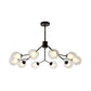 Contemporary Twig Shaped Chandelier with Orb Shade 3/6/8/10 Heads Metallic Pendant Light for Dining Room Clearhalo 'Ceiling Lights' 'Chandeliers' 'Modern Chandeliers' 'Modern' Lighting' 189167