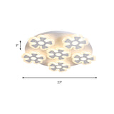 Flower Shape Ceiling Mount Light Modern Style Acrylic Ceiling Fixture in White for Living Room Clearhalo 'Ceiling Lights' 'Close To Ceiling Lights' 'Close to ceiling' 'Flush mount' Lighting' 189220