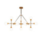 Modo Living Room Chandelier Opal Glass Multi-Head Modern Stylish Pendant Light in Brass Clearhalo 'Ceiling Lights' 'Chandeliers' 'Modern Chandeliers' 'Modern' Lighting' 189448