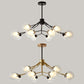 Study Room Modo Pendant Lighting Metal and Glass 12 Lights Modern Chandelier Clearhalo 'Ceiling Lights' 'Chandeliers' 'Modern Chandeliers' 'Modern' Lighting' 189570