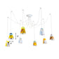 Cartoon Bucket Hanging Light with Animal 8-Light Fabric Pendant Light for Kindergarten Clearhalo 'Ceiling Lights' 'Pendant Lights' 'Pendants' Lighting' 189577