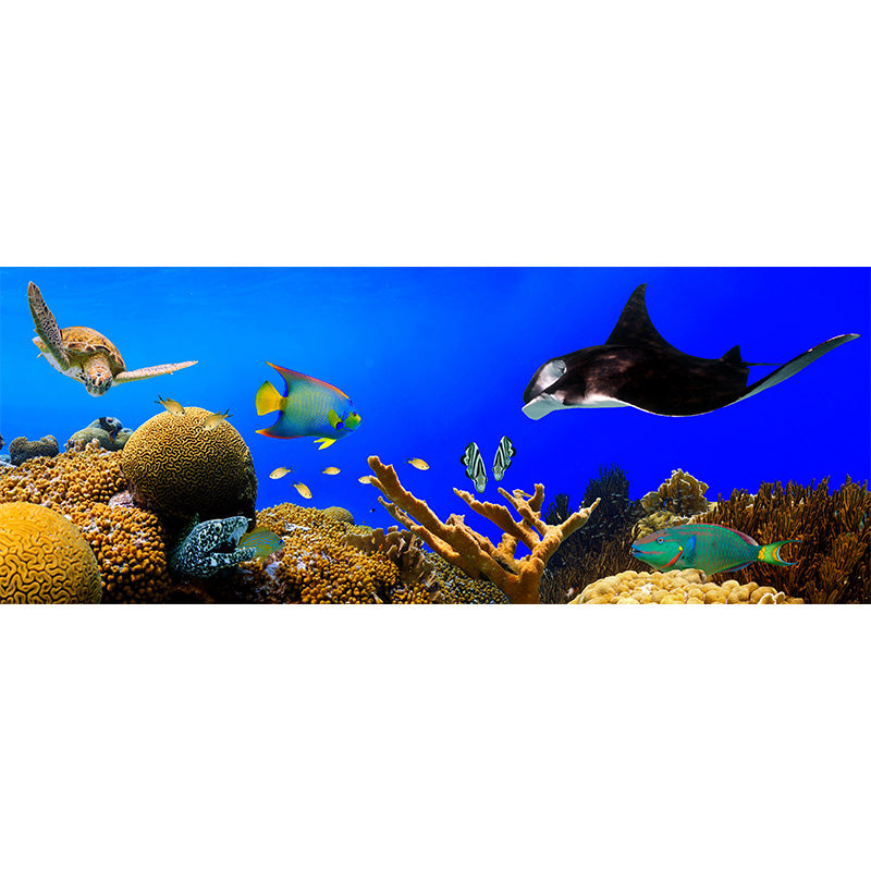 Tropics Sea Life Wall Mural Decal Dark Color Underwater Scenery Wall Decor for Bedroom Clearhalo 'Wall Decor' 'Wall Mural' 1895986