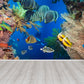 Tropics Sea Life Wall Mural Decal Dark Color Underwater Scenery Wall Decor for Bedroom Brown Clearhalo 'Wall Decor' 'Wall Mural' 1896003