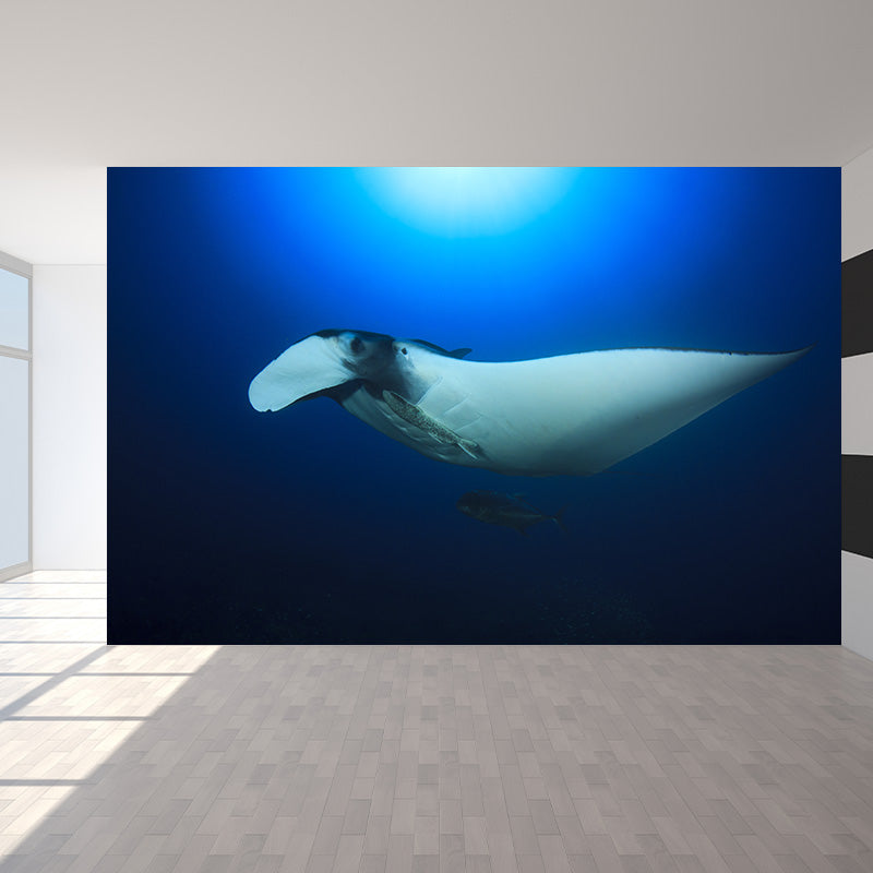 Bright Tropix Wall Paper Mural Large World Beneath the Ocean Surface Wall Decor for Room Clearhalo 'Wall Decor' 'Wall Mural' 1896079