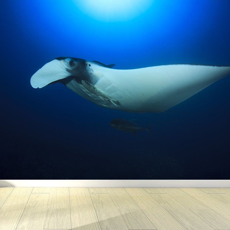 Bright Tropix Wall Paper Mural Large World Beneath the Ocean Surface Wall Decor for Room Clearhalo 'Wall Decor' 'Wall Mural' 1896080