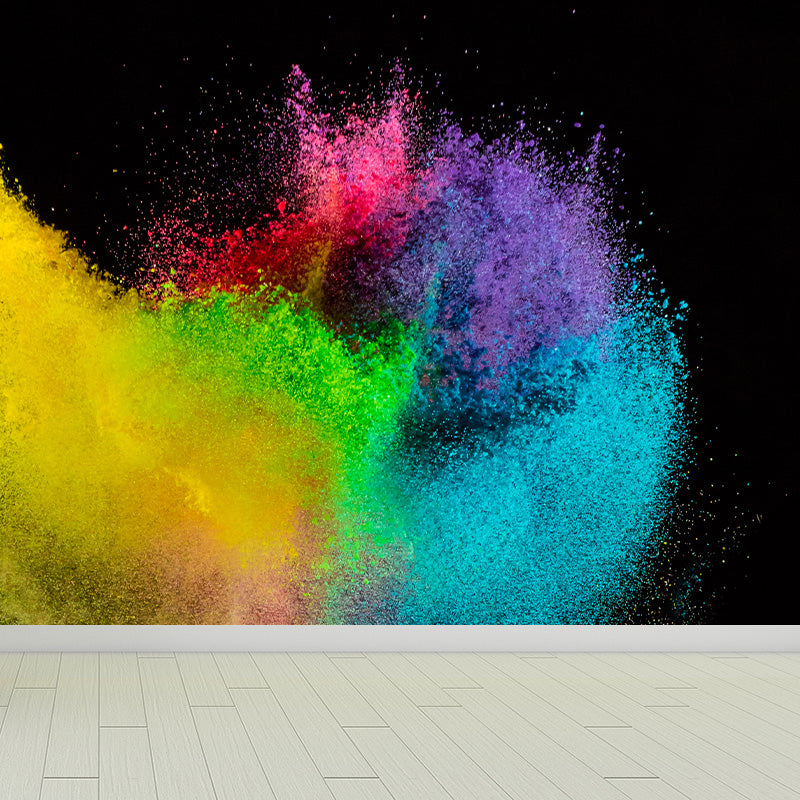 Modern Dust Spurt Mural Non-Woven Stain Resistant Multicolored Wall Covering for Living Room Clearhalo 'Wall Decor' 'Wall Mural' 1896134