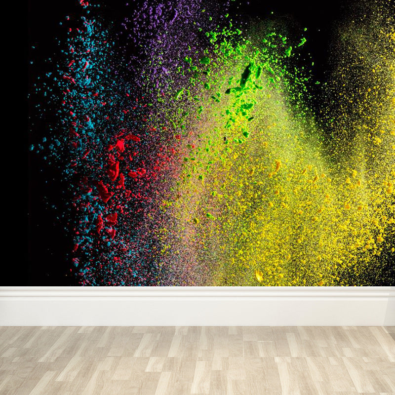 Photo Powder Burst Scene Mural for House Interior, Dark Color, Custom Size Available Clearhalo 'Wall Decor' 'Wall Mural' 1896159