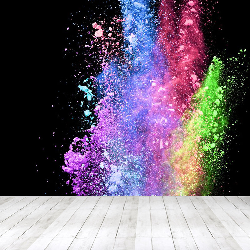 Photo Powder Burst Scene Mural for House Interior, Dark Color, Custom Size Available Clearhalo 'Wall Decor' 'Wall Mural' 1896164