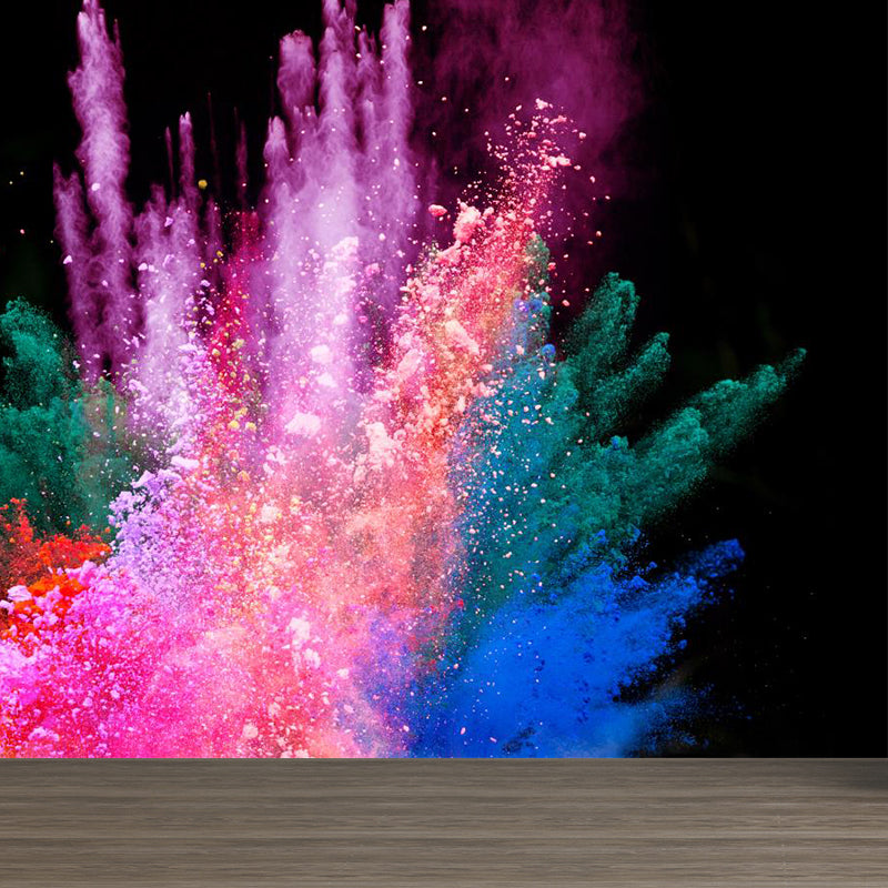 Photo Powder Burst Scene Mural for House Interior, Dark Color, Custom Size Available Clearhalo 'Wall Decor' 'Wall Mural' 1896170
