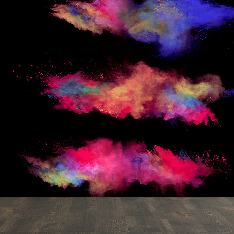 Photo Powder Burst Scene Mural for House Interior, Dark Color, Custom Size Available Clearhalo 'Wall Decor' 'Wall Mural' 1896174