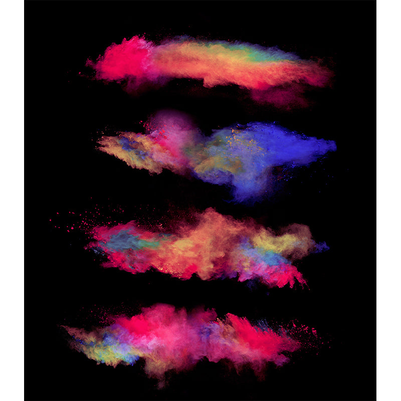 Photo Powder Burst Scene Mural for House Interior, Dark Color, Custom Size Available Clearhalo 'Wall Decor' 'Wall Mural' 1896176