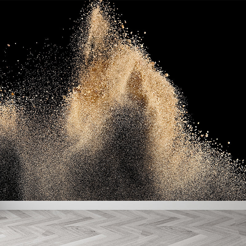 Photo Powder Burst Scene Mural for House Interior, Dark Color, Custom Size Available Brown Clearhalo 'Wall Decor' 'Wall Mural' 1896178