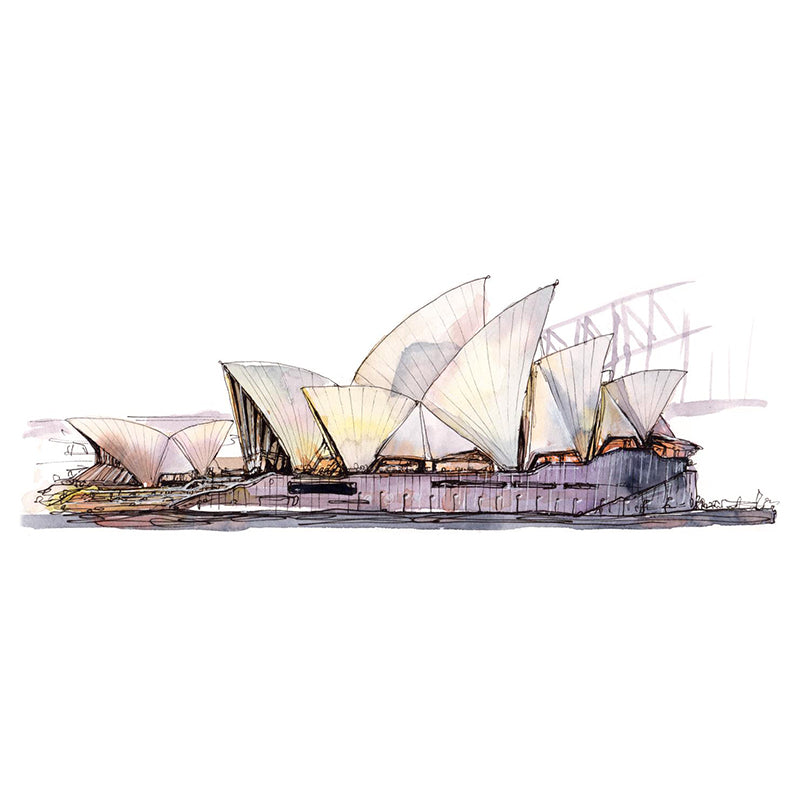 Global Inspired Historic Relics Mural Pastel Color Architecture Wall Covering for Home Clearhalo 'Wall Decor' 'Wall Mural' 1896246